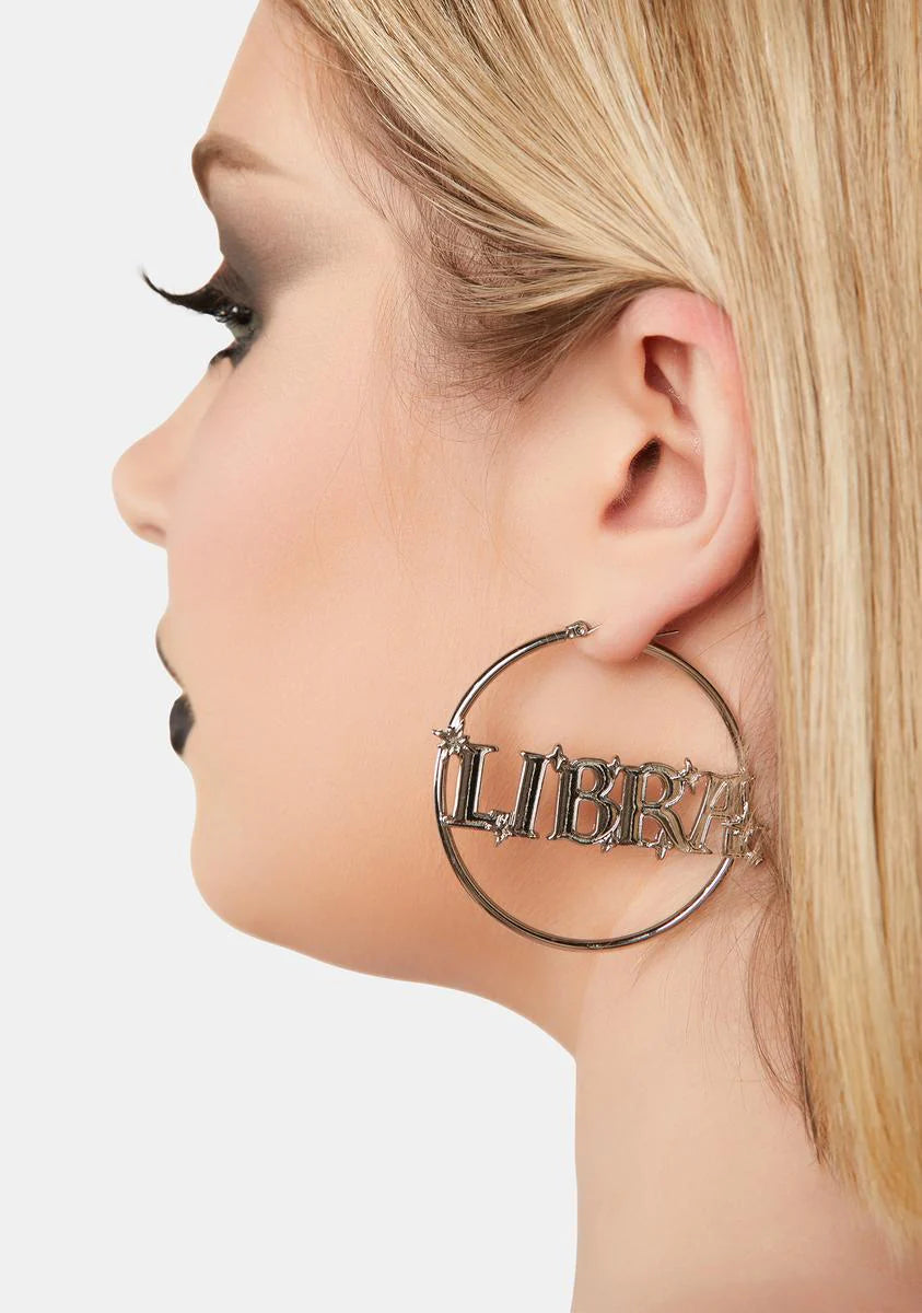 Reppin' Libra Hoop Earrings