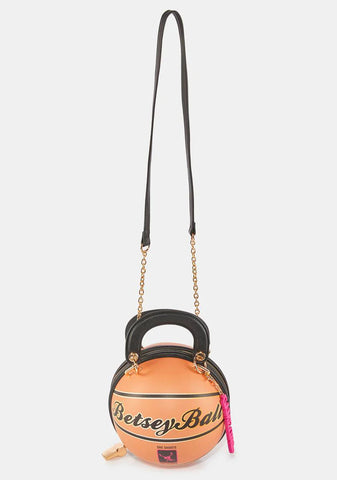 Orange Betsey Ball Crossbody Bag