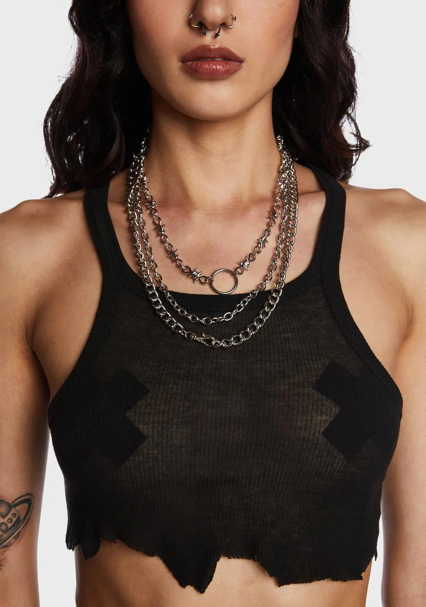 Cutthroat Attitude Chain Necklace