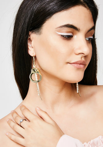 No Restrictions Handcuff Earrings