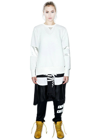 Call Me Quilted Pullover - Off White