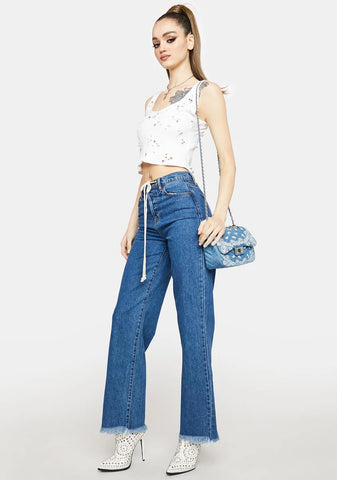 Drawstring Dad Jeans