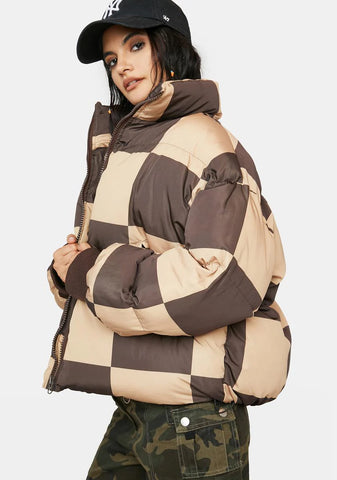 Payton Check Puffer Jacket