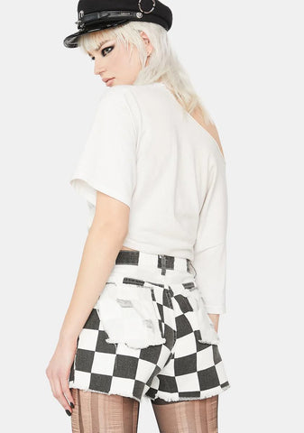 Time To Rock Checkered Shorts