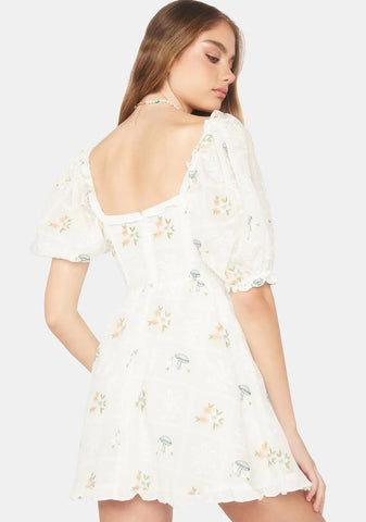 Yolanda Puff Sleeve Mini Dress