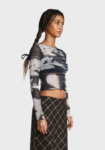 Electric Angel Mesh Crop Top