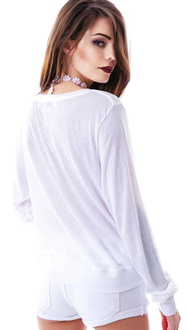 Essentials Baggy Beach Jumper - White