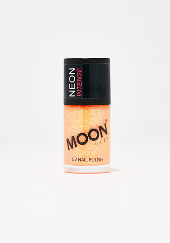 Neon Orange UV Glitter Nail Varnish