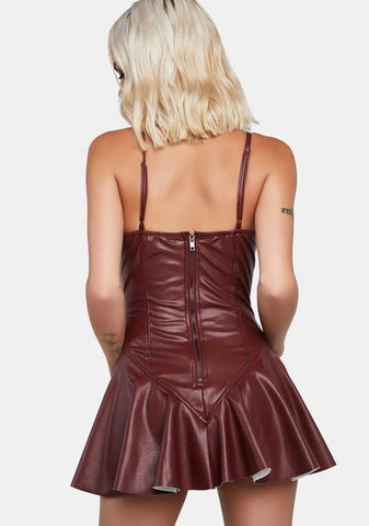 Merlot Maximized Pleasure Mini Dress
