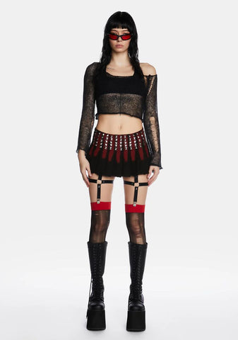 Anarchy Over Anything Low-Rise Skirt