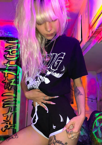 Baby Baphomet Goat Retro Booty Shorts