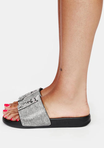 Rhinestone Lord Nermal Slides
