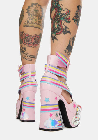 Rainbow Palace Stellina Platform Sandals