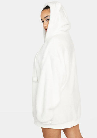 Plus Beat The Freeze Faux Fur Hoodie