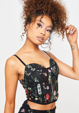 Love Connection Floral Bustier Top