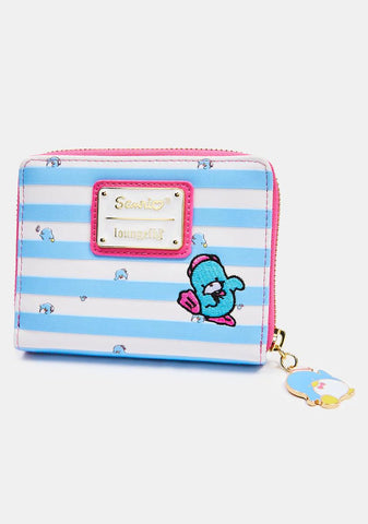 Sanrio Tuxedo Sam Striped Zip Around Wallet