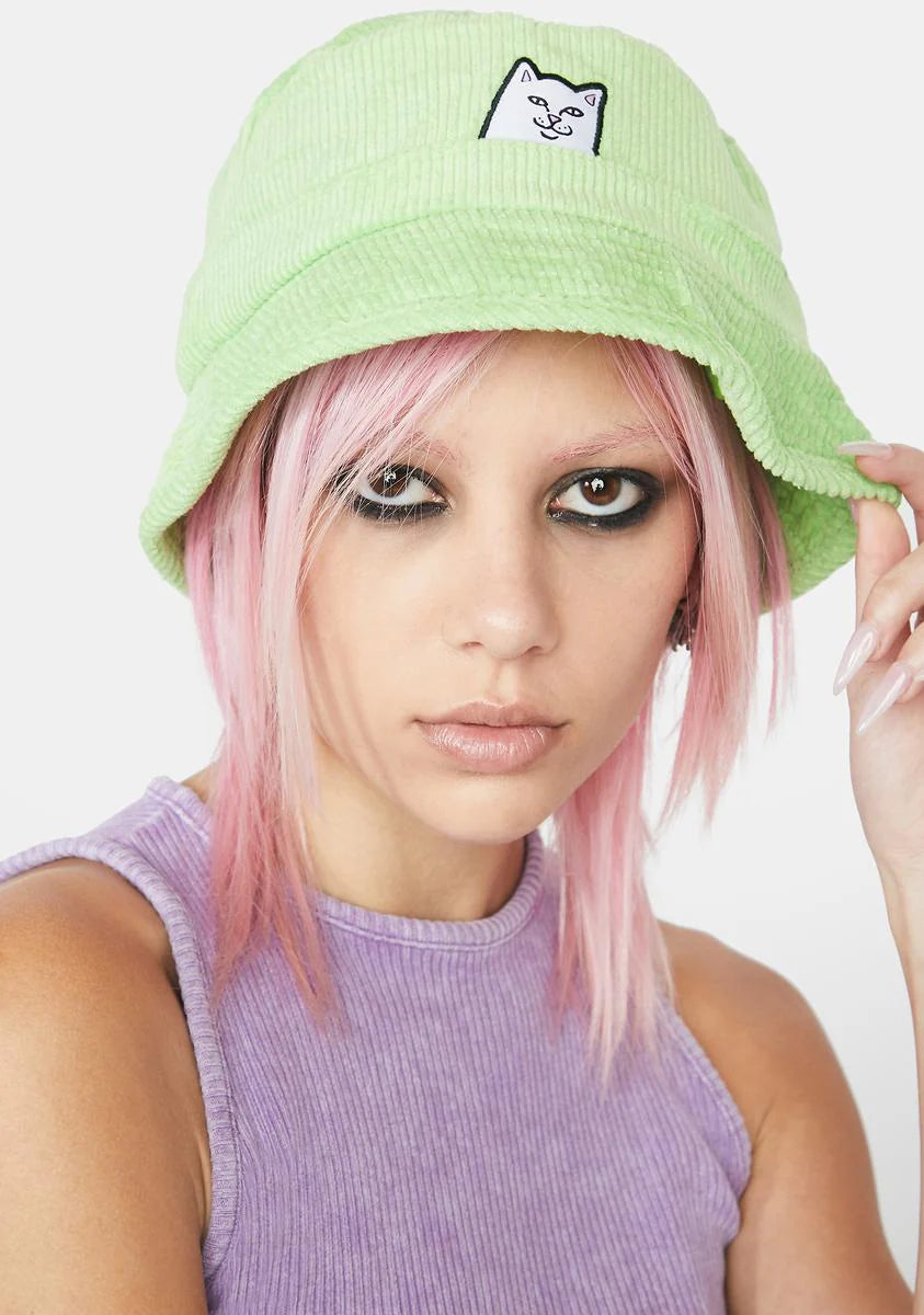 Mint Lord Nermal Corduroy Bucket Hat