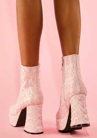 Upon A Dream Embroidered Booties