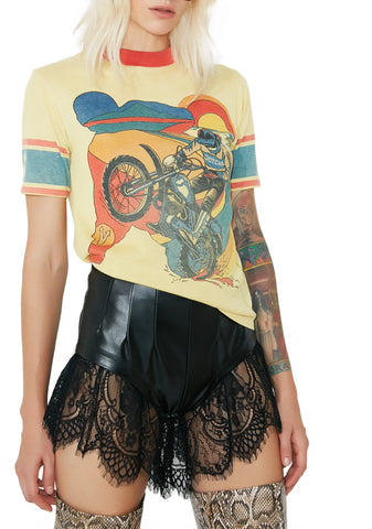 Leather N' Lace Shorts