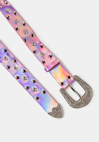 You Had Me At Techno Holographic Belt