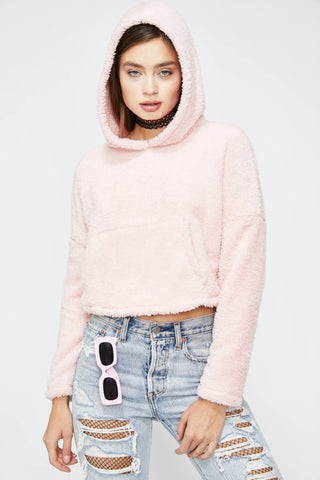 Miss Run The World Crop Hoodie