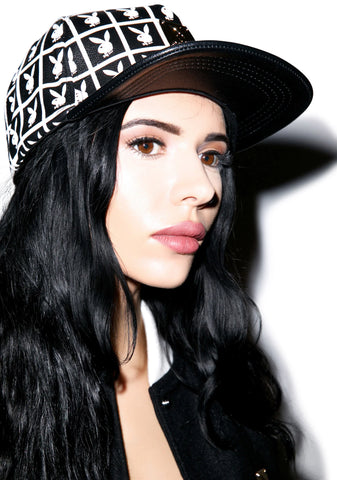 X Playboy Panel Snapback - Black