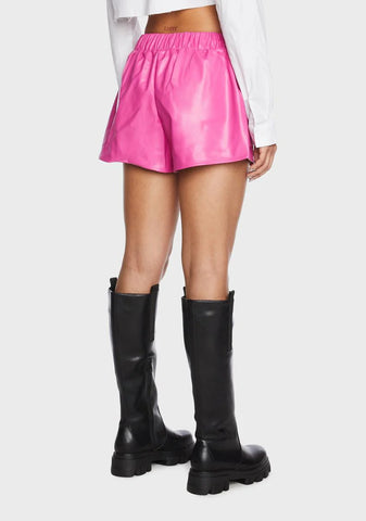 Count On Me Vegan Leather Shorts