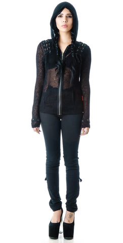 Lacing Sweater Hoody