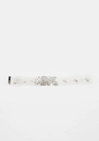 All About Libra Rhinestone Belt