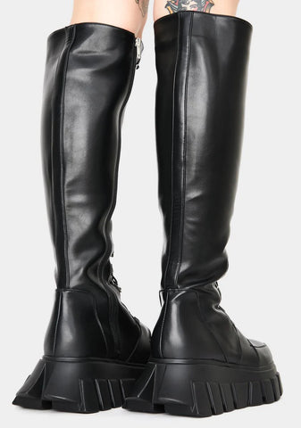 Shadows Knee High Platform Boots