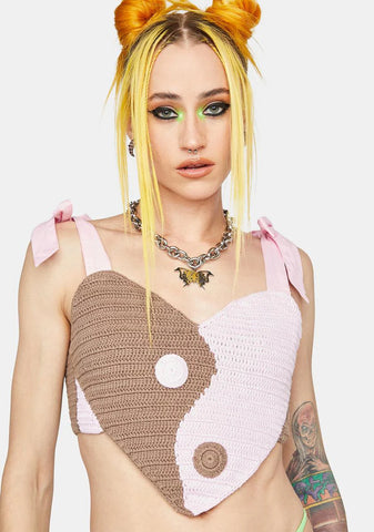 Yin Yang Crochet Cami
