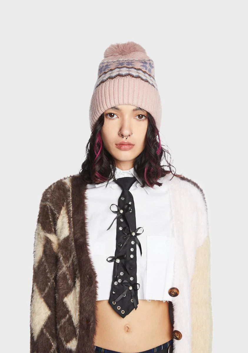 Too Cold To Care Knit Beanie