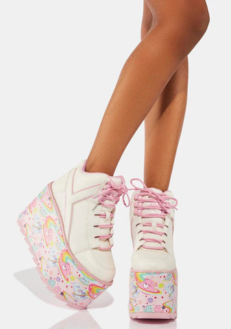 Qozmo Cosmic Care Bears Platform Sneakers
