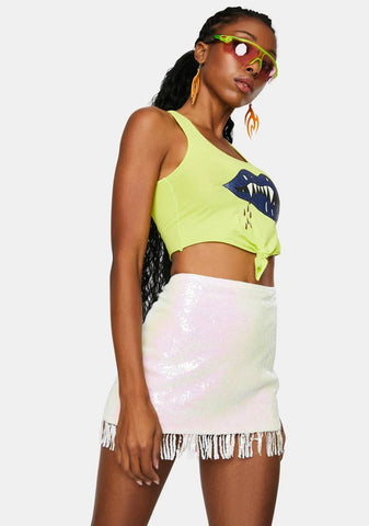 Solar Flair Sequin Mini Skirt
