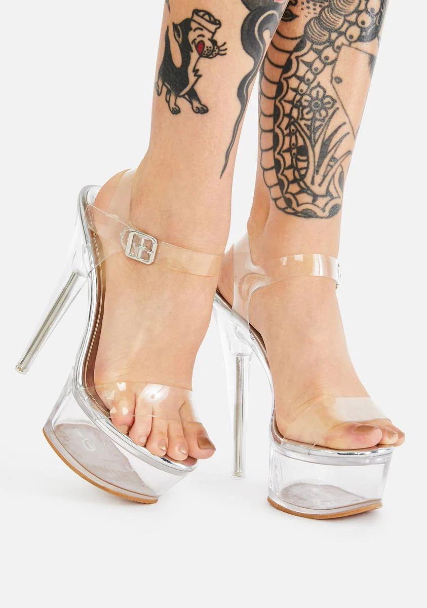 Croix Clear Platform Heels