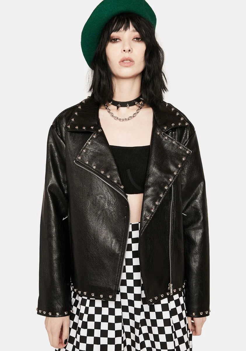 Midnight Rider Studded Moto Jacket
