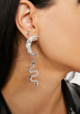 Nocturnal Serpent Drop Earrings