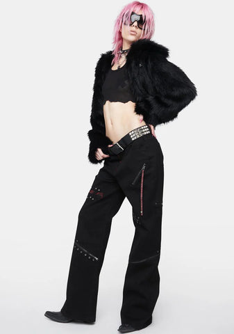 Stylish Punk Straight Pants