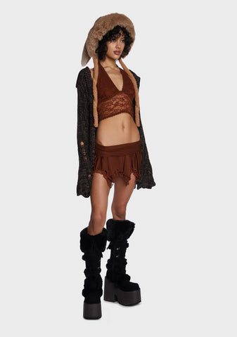 Tales Of Fantasy Halter Top - Brown