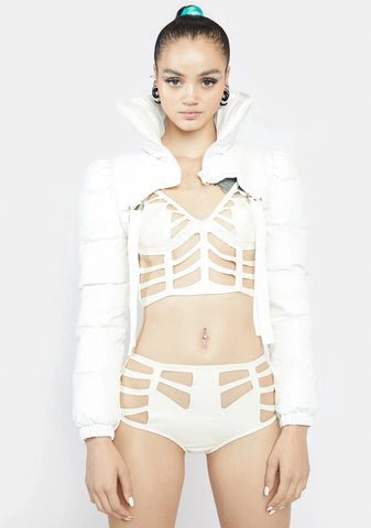 Skeletoria Cutout Shorts