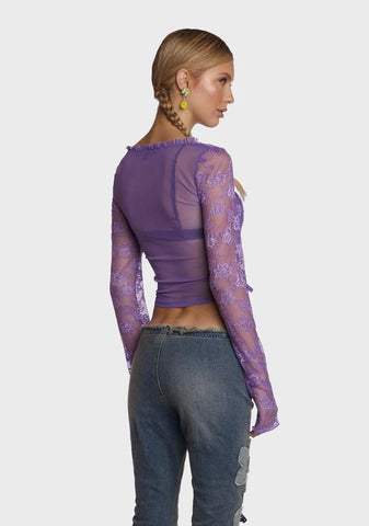 Relight My Love Crop Top - Purple