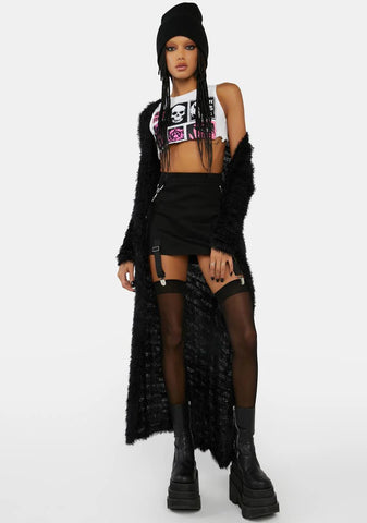 Final Girl Fuzzy Knit Duster