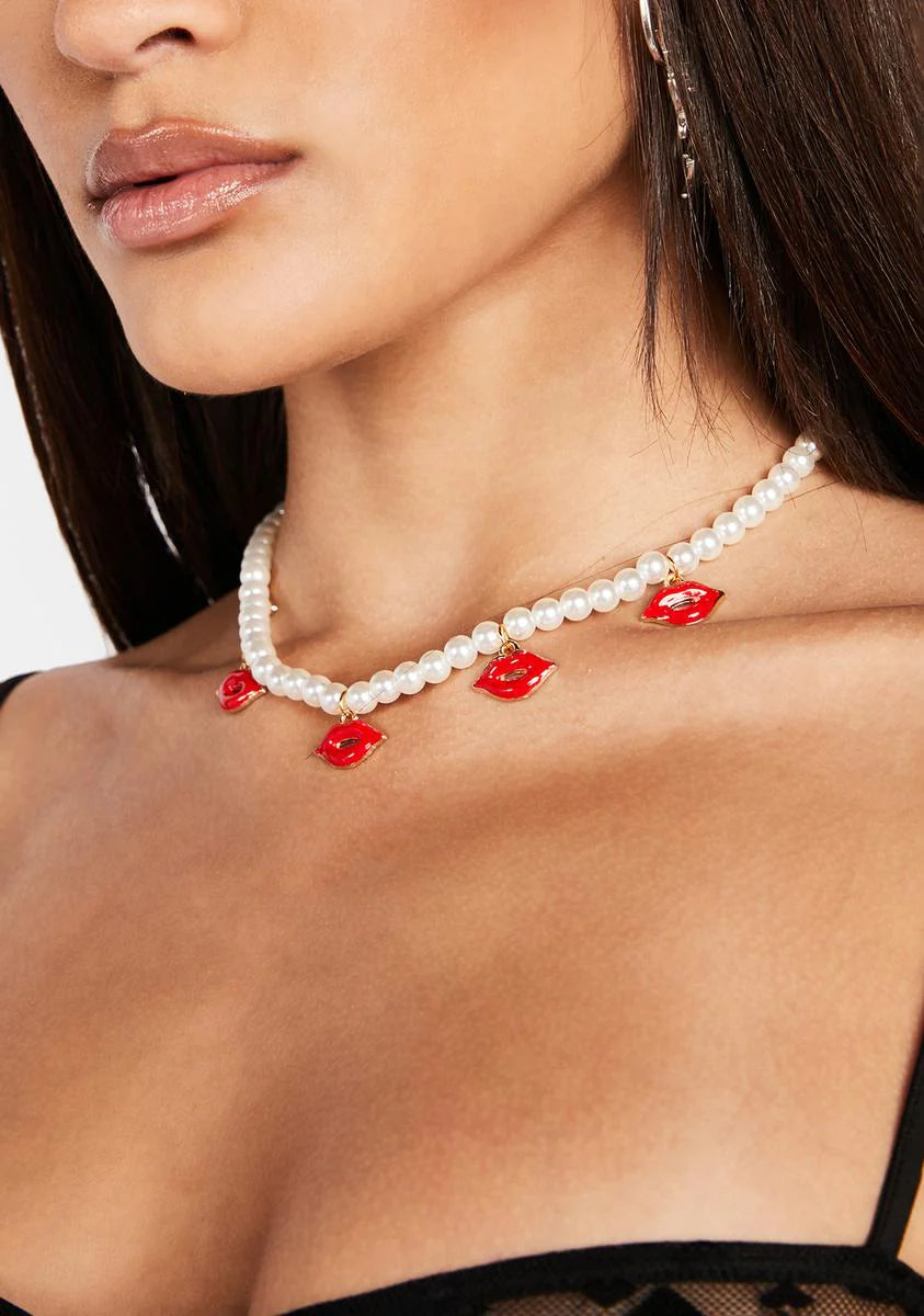 Cherry Spare Me A Kiss Choker