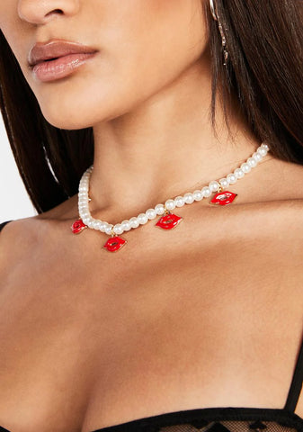 Cherry Spare Me A Kiss Choker