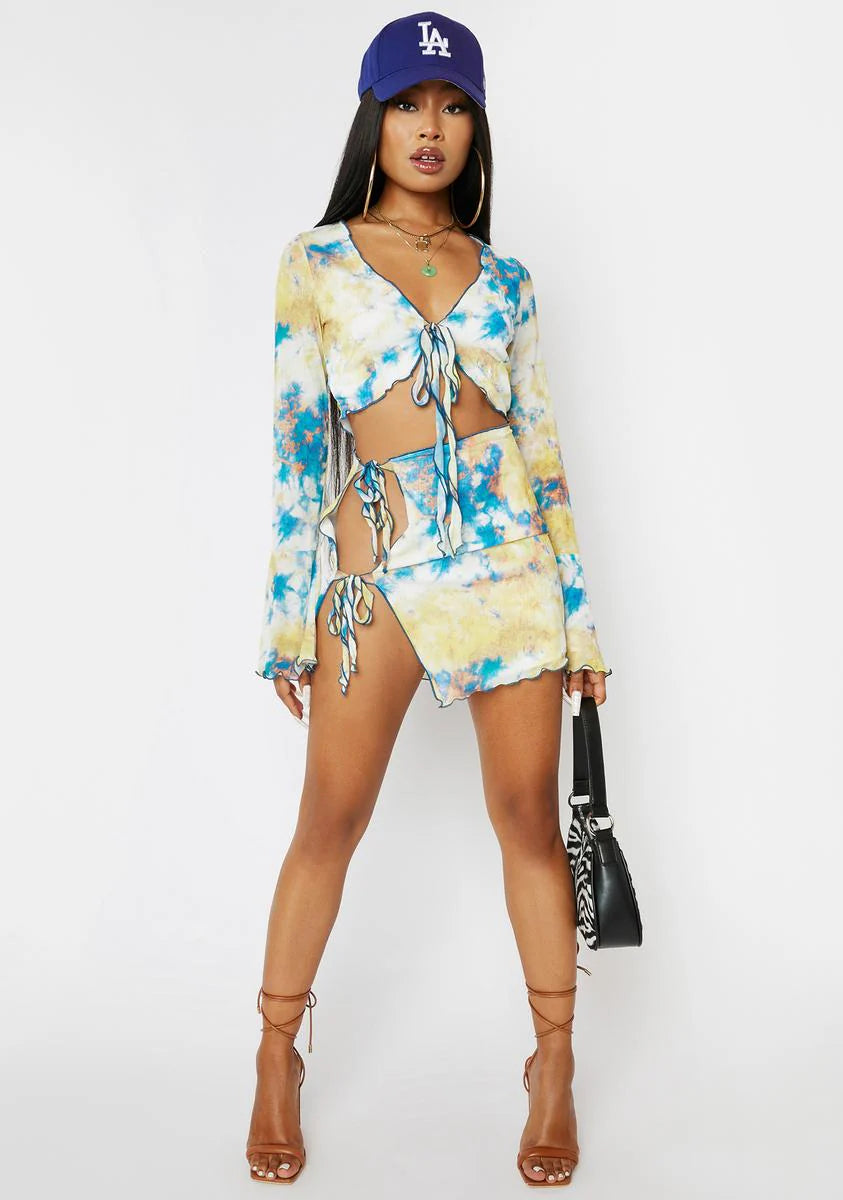 About That Life Tie Dye Skirt Set