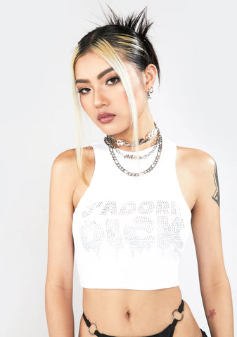J'adore Dick Rhinestone Tank Top