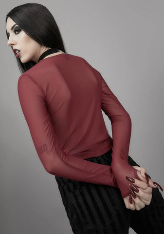 Blood Moon Rising Mesh Top