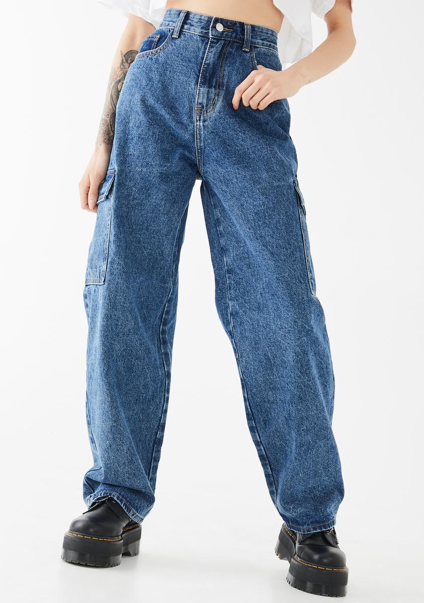 Baggy Pocket Mom Jeans