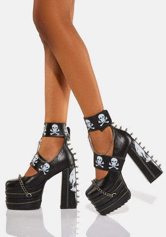 Grim Reaper Platform Heels