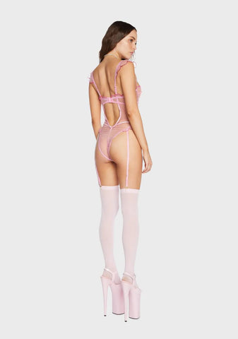 Pink Sheer Seduction Teddy